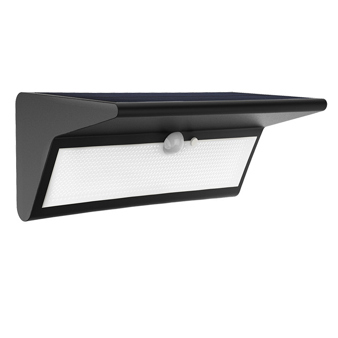 Lampa solarna z czujnikiem ruchu, solarne oświetlenie ogrodowe, wodoodporne oświetlenie zewnętrzne IP65, 4 tryby, ciepła barwa światła 3000 K