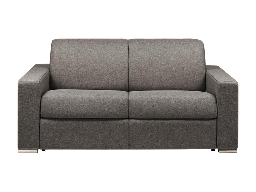 Canapé 3 places convertible express en tissu gris - couchage 140 cm