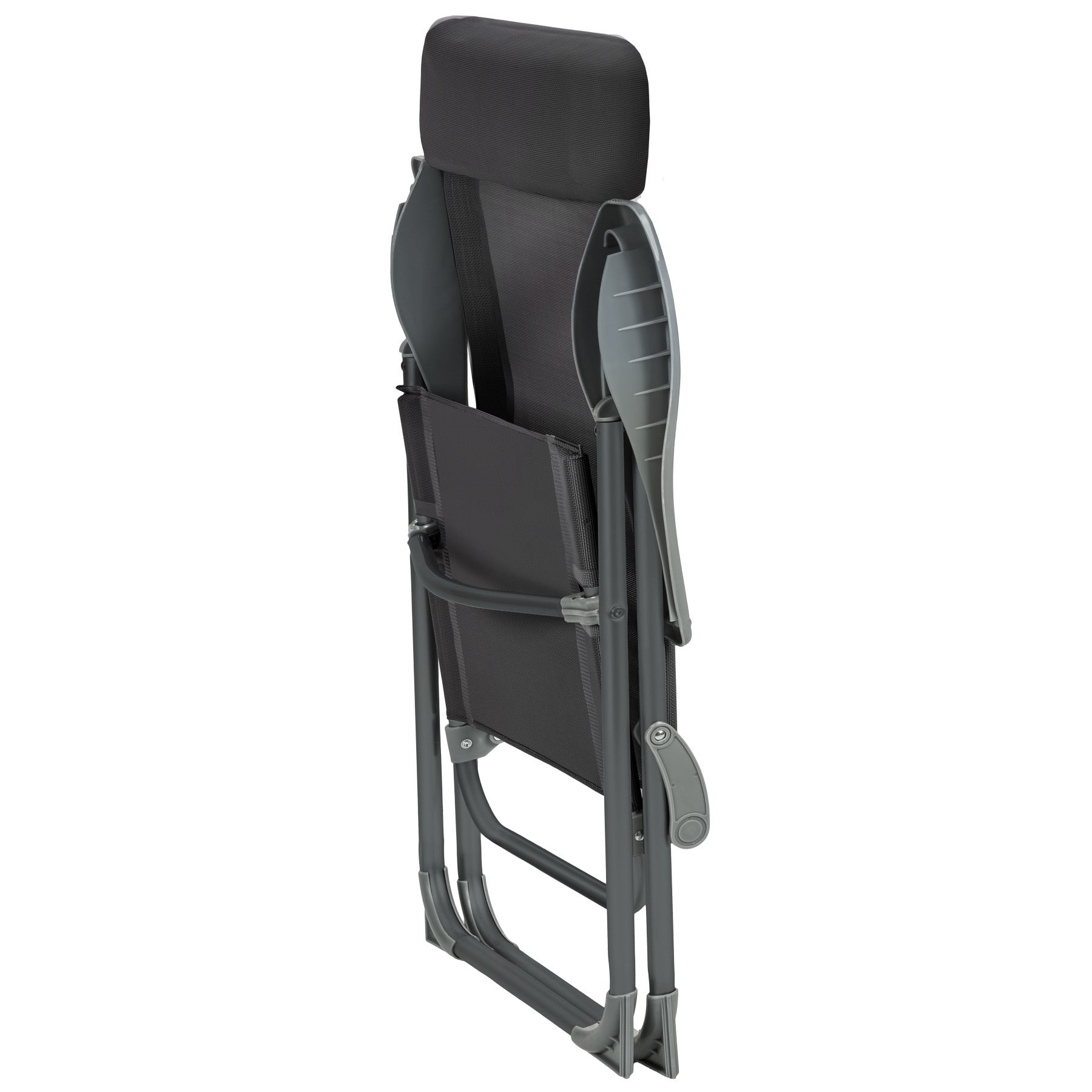 Chaise de jardin pliable sans coussin MAURINE en synthétique Gris - 4