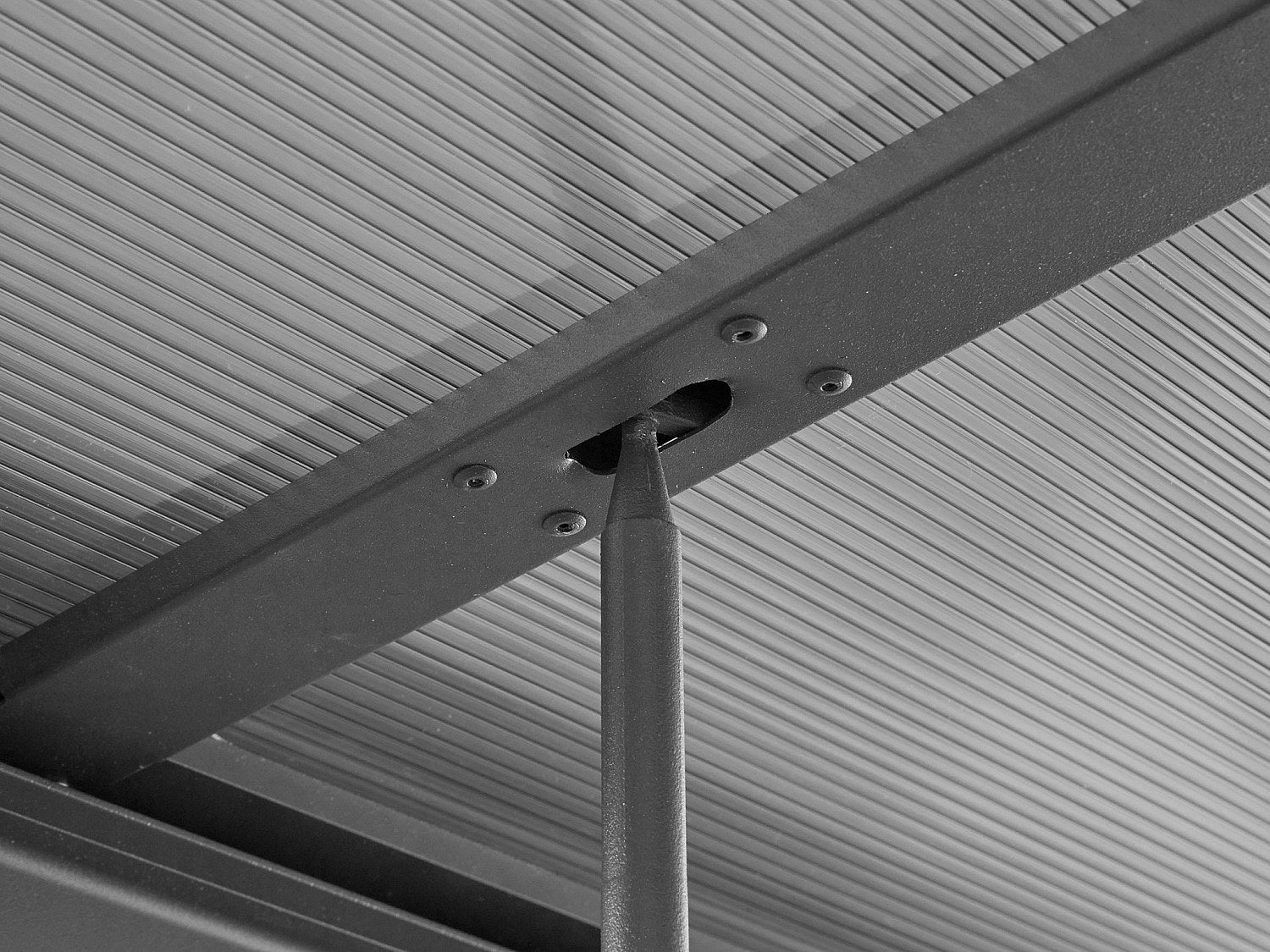 Pérgola adosada con techo deslizante - 9 m² - antracita - IZEDA - 3