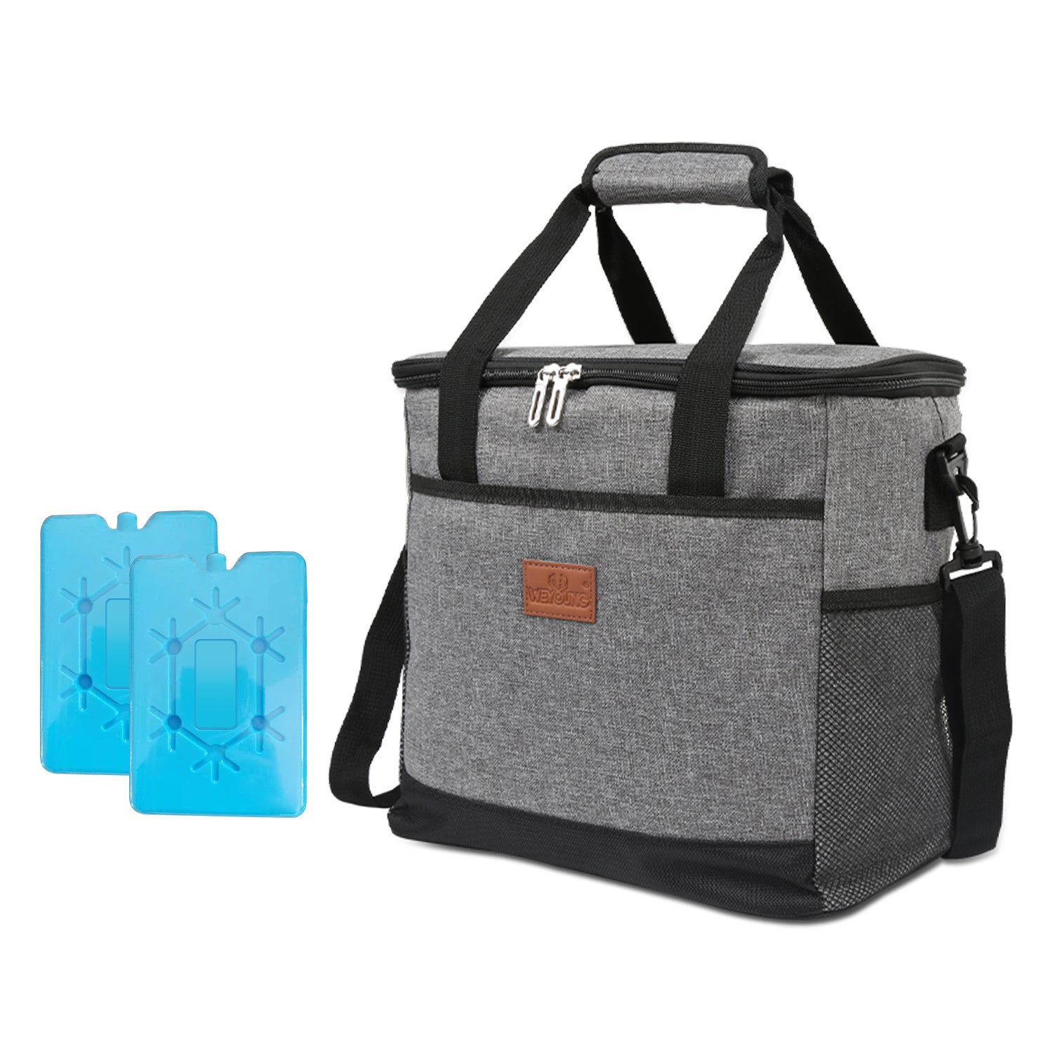 Sac isotherme 25l - bolsa de almuerzo impermeable - pligable - gran capacidad para trabajo, viaje, playa, picnic, camping - gris