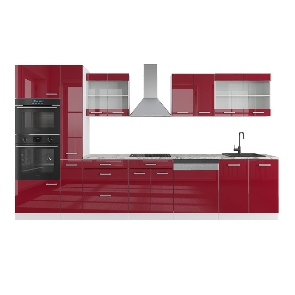 Vicco Meuble bas de cuisine R-Line, Rouge brillant, 60cm sans PT Vicco Meuble bas de cuisine R-Line, Rouge brillant, 60cm sans PT