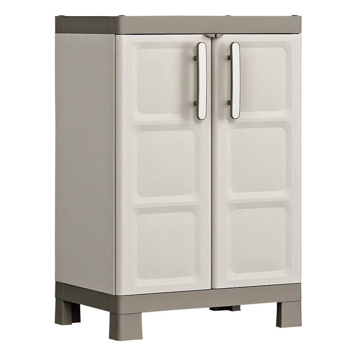 Armario de exterior - Mueble de jardín marrón arena 65x45x97h cm - 7