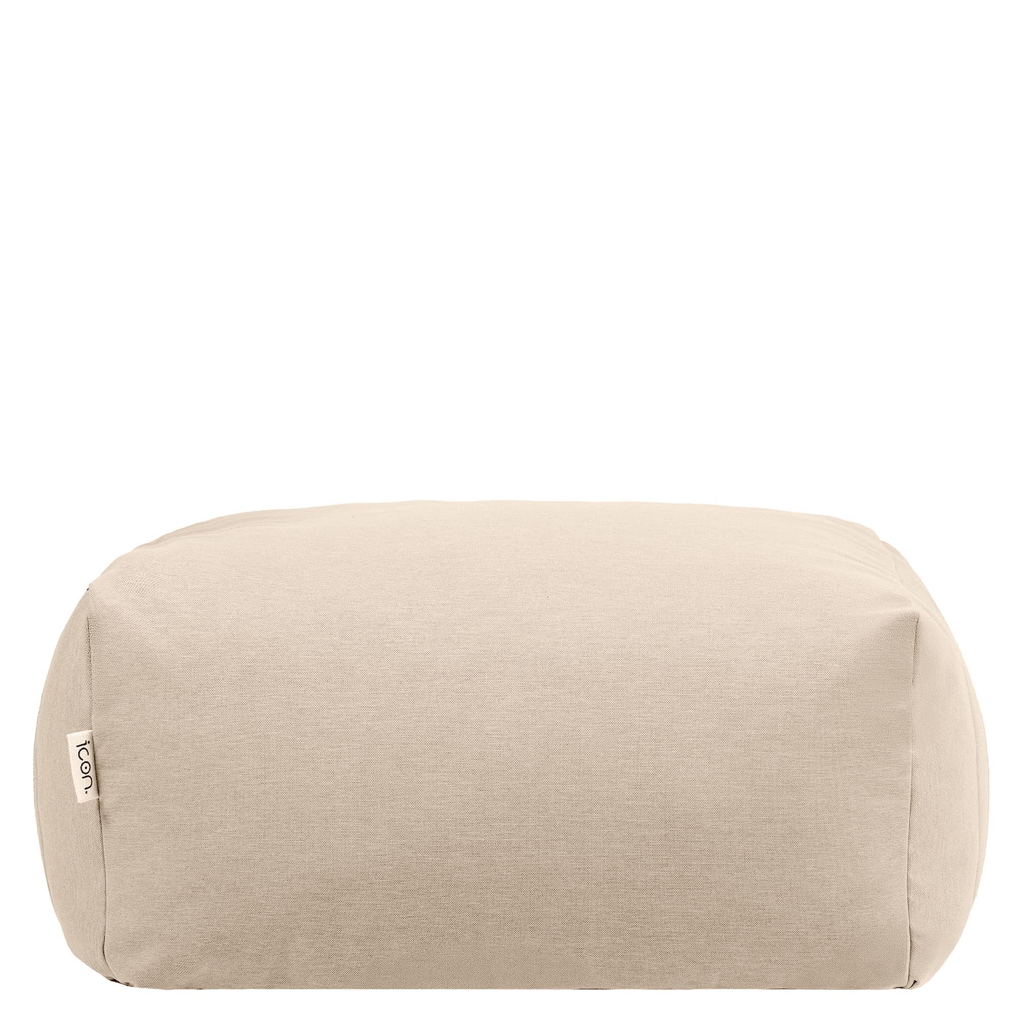 Pouf repose-pieds Icon de jardin modulable en oléfine Oeko-Tex® imperméable beige, 95x95x46cm - 3