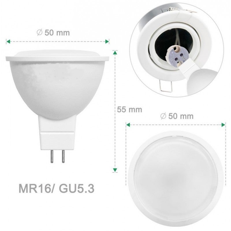Ampoule LED GU5.3 / MR16 5W 12V 350lm - Blanc Chaud - 6