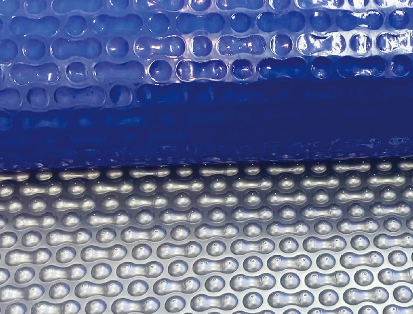 COIL Folia solarna podwójny pęcherzyk niebiesko-srebrna grubość 500 mikronów szerokość 5m - 3