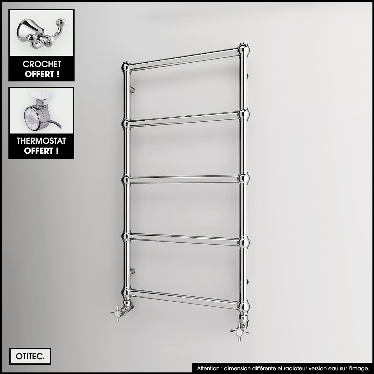 Gedy 20251300900 – Gancio Portasciugamani Merlin Cromato Per Radiatore, 3,2x6,7 Cm - 2