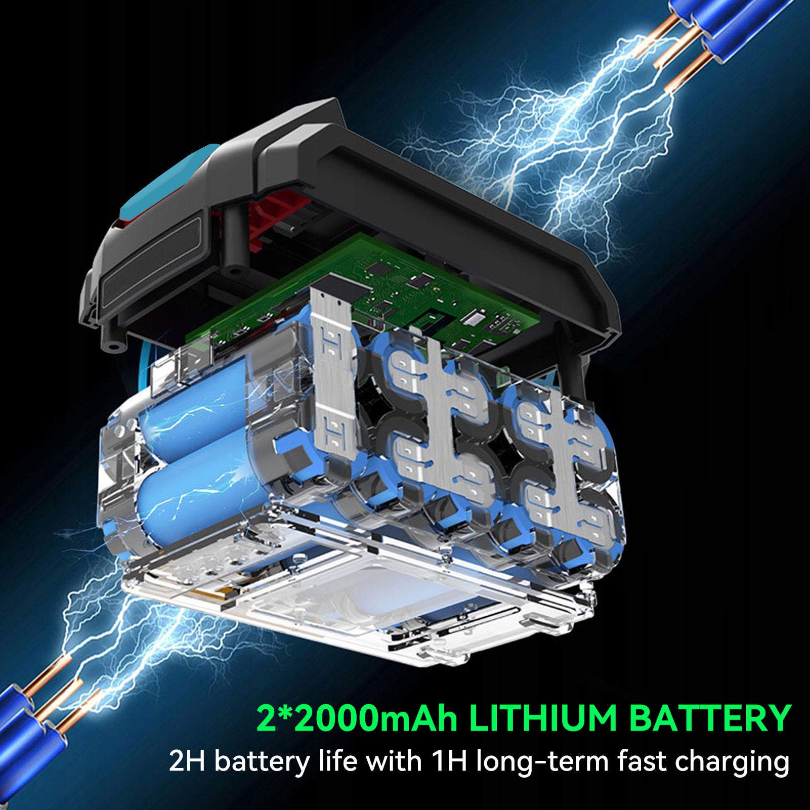 Trapano avvitatore a batteria da 21 V: 2 batterie da 1500 mAh, 3 in 1 (avvitamento, foratura, foratura a percussione), cacciavite - 7