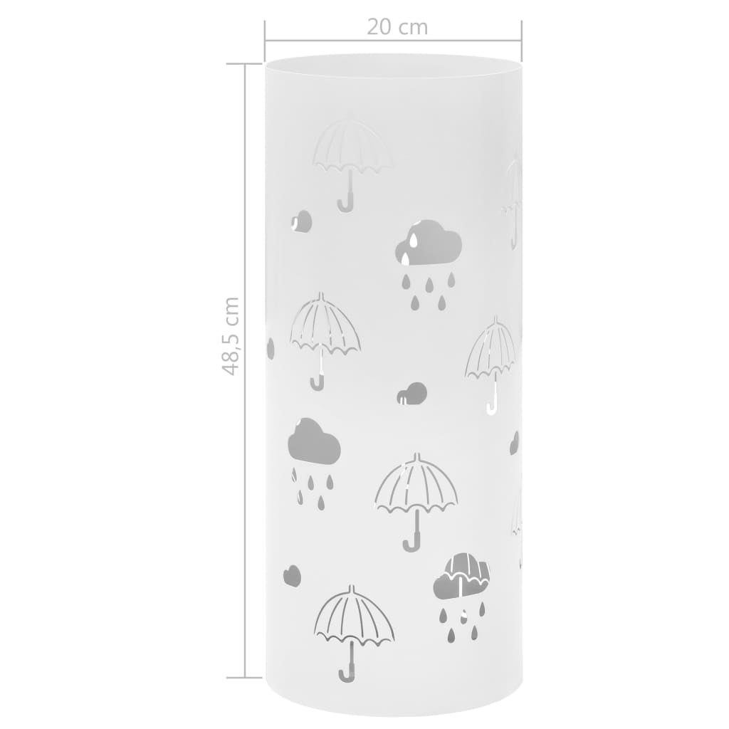 Porte-parapluie Design Parapluies Acier Blanc - 6