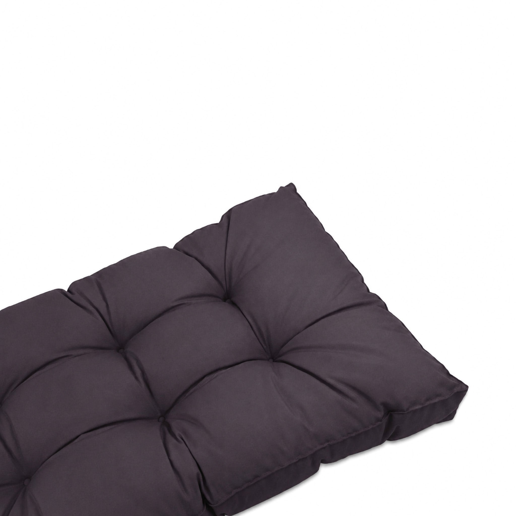 Coussins pour salon de jardin capitonné 120x60cm gris carbone - 8