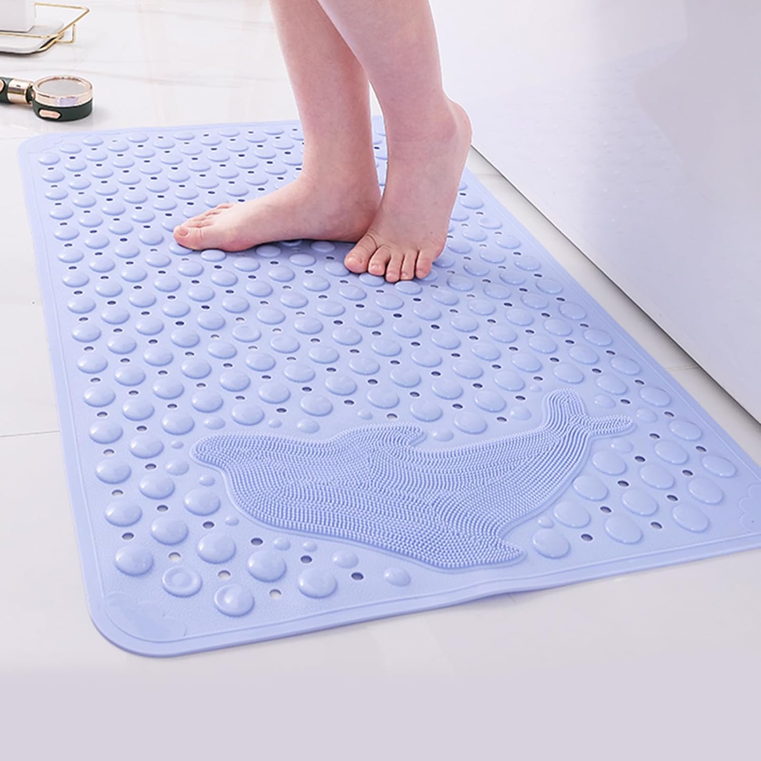 Mata antypoślizgowa do masażu pod prysznic 44x75 cm z przyssawką, nadaje się do prania w pralce, nadaje się do prysznica, łazienki, wanny