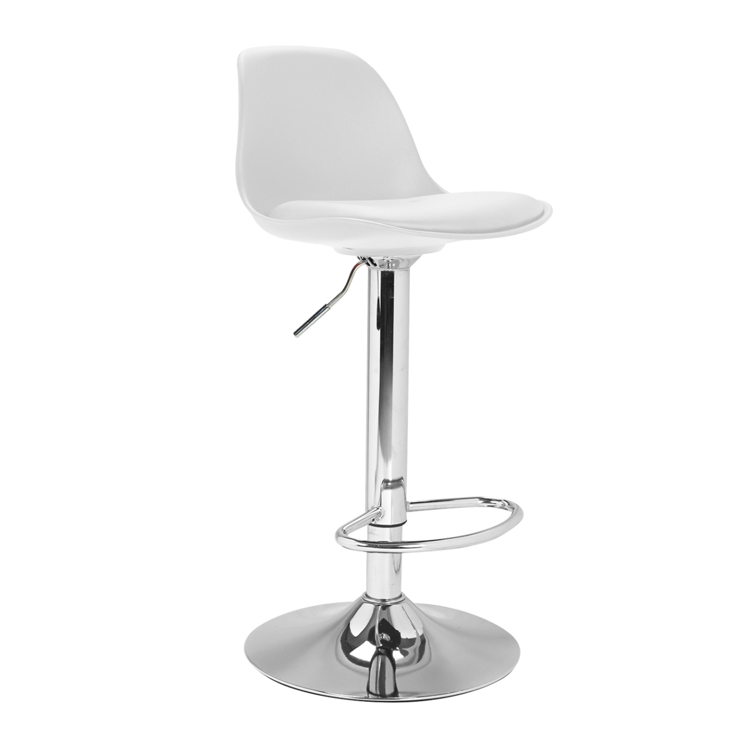Lot de 2 tabourets de bar KARL design blanc - 4