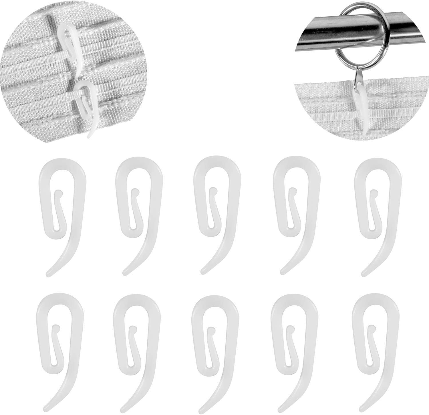 Ganci Per Tende, 40 Pezzi, Ganci Per Binari Per Tende, Ganci Per Tende 40 Pezzi Ganci Per Binari Per Tende Ganci Per Tende In Zinco Per Impieghi Gravosi Per Tende Da Porta Ecc 50x28 Mm 88326793