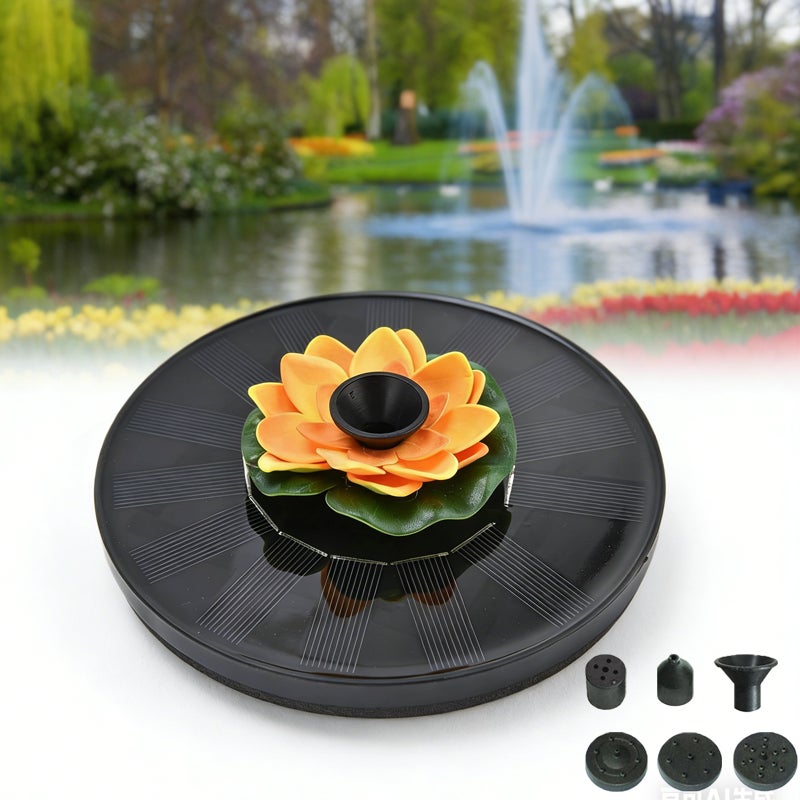 Fontana Solare Per Bagno Uccelli A Forma Di Girasole, Pompa Acqua 4W Con 3 Metri Di Cavo, Altezza Spruzzo 70 Cm, Per Laghetto E Giardino