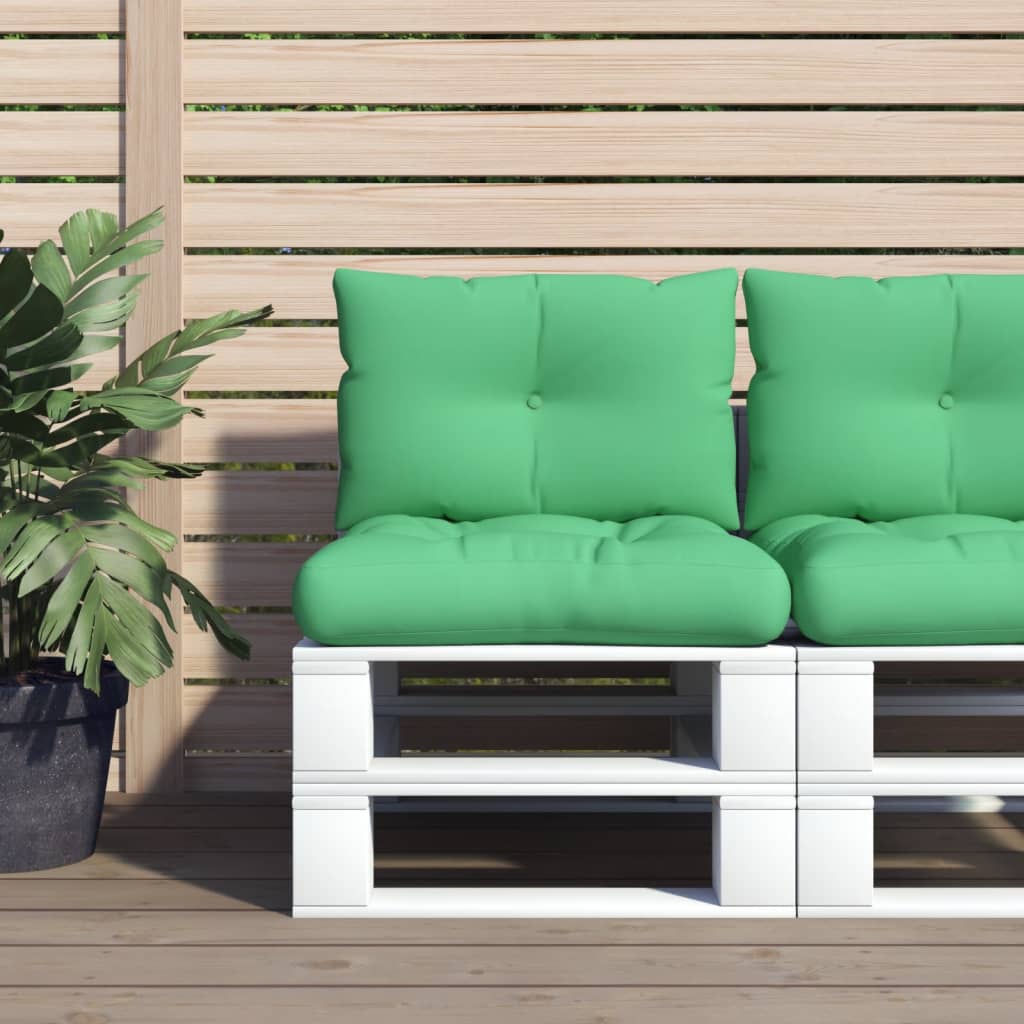 Maison exclusive - cojines para palets 2 unidades tela verde