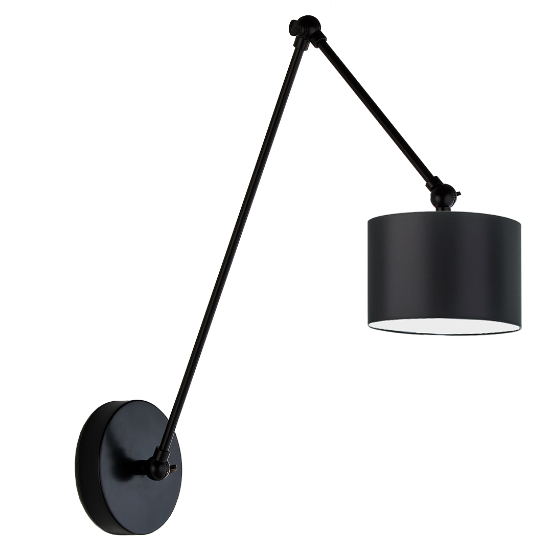 Kinkiet przegubowy lampa ścienna lampa na ścianę regulowany z abażurem walec SOUL II