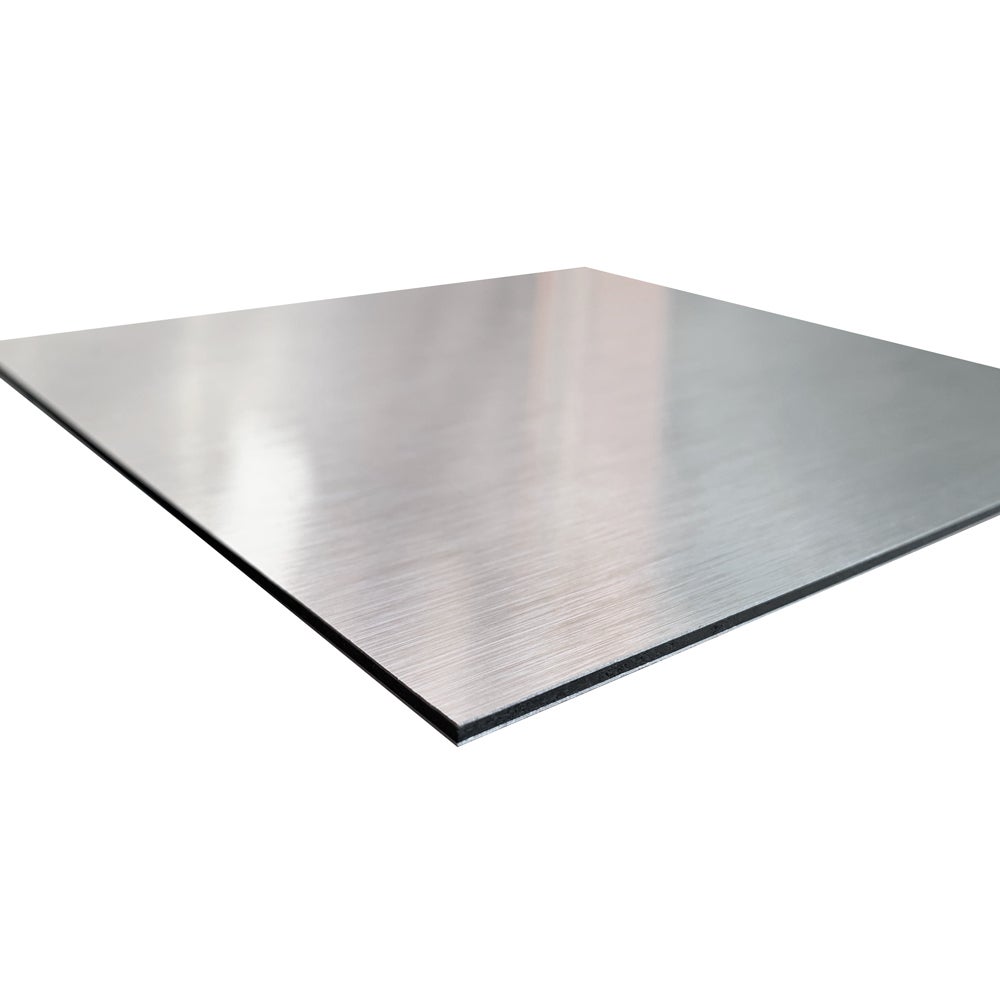 Panneau plaque composite aluminium brossé gris, 100 x 600 mm (10 x 60 cm), Ep.2 mm - 9