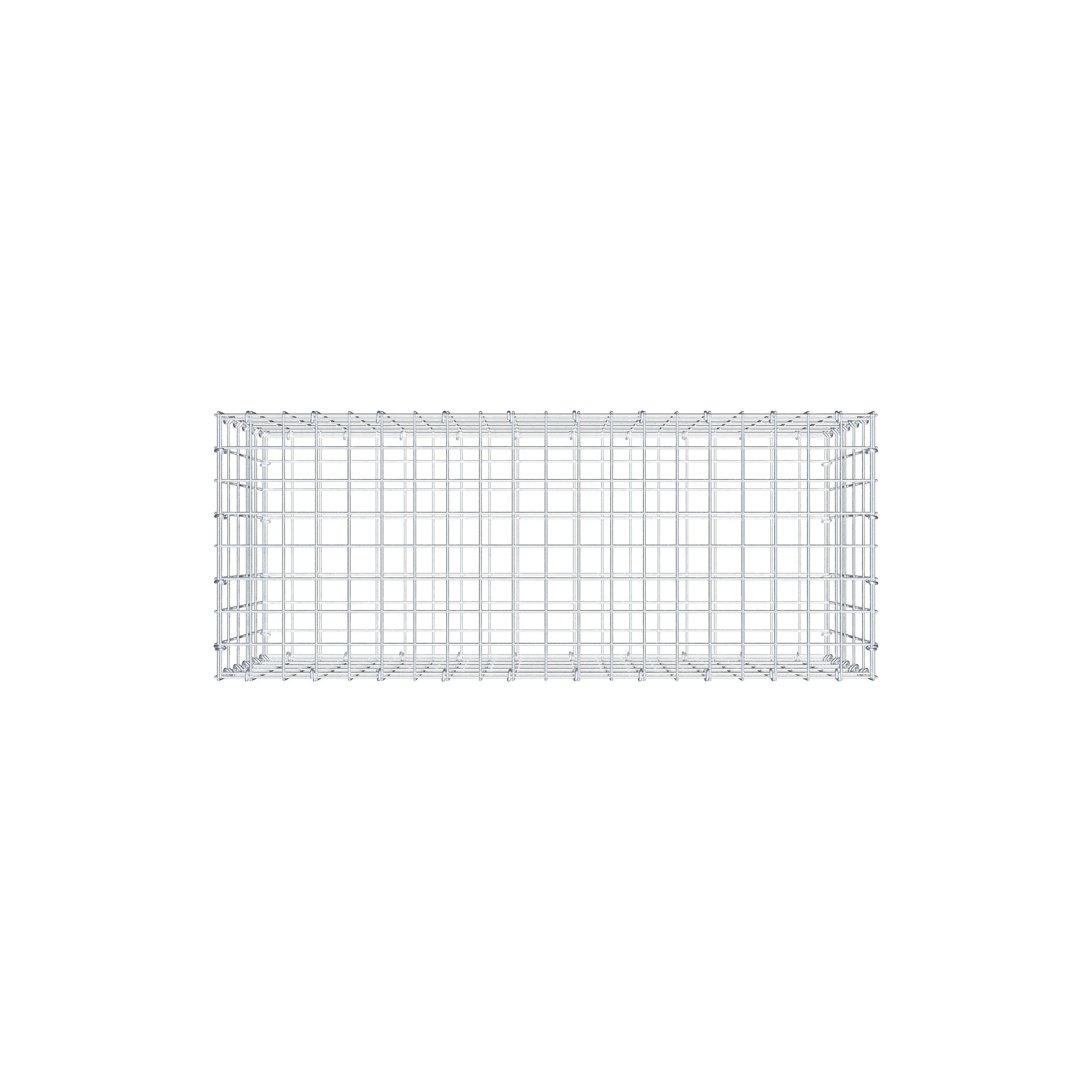 Gavión de acero galvanizado 100x50x40cm (LxAxP), malla 5 x 10cm, Anillo en C, jaula metálica para muro o jardín - 9