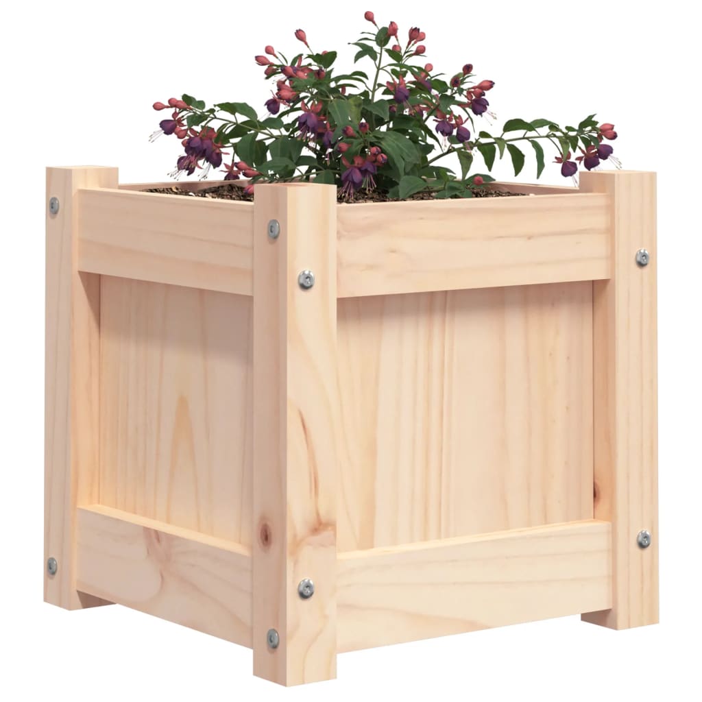 2pcs Jardinières Bac à Fleurs Pot De Fleurs - bois de pin massif n29l - 4