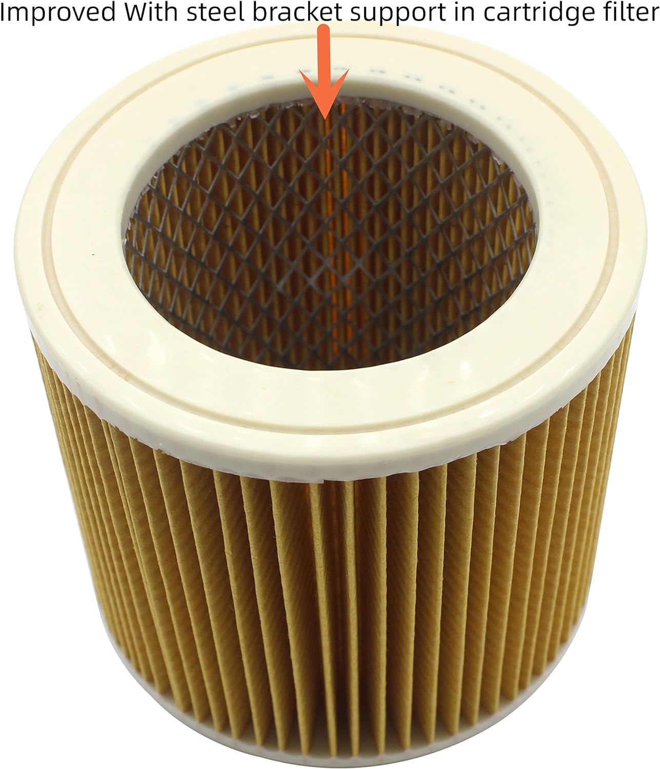 Filtre à cartouche avec support en acier compatible avec Karcher WD series WD2 WD3 WD3P A2004 MV2 MV3 filtres à cartouche pour aspirateurs humides - 2