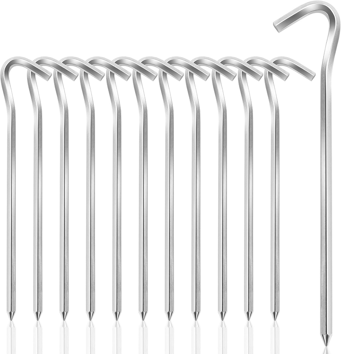 12 sztuk śledzi do namiotu, śledzie do podłoża namiotu 18 cm, lekkie i przenośne śledzie kempingowe, aluminiowe śledzie do podłoża namiotu