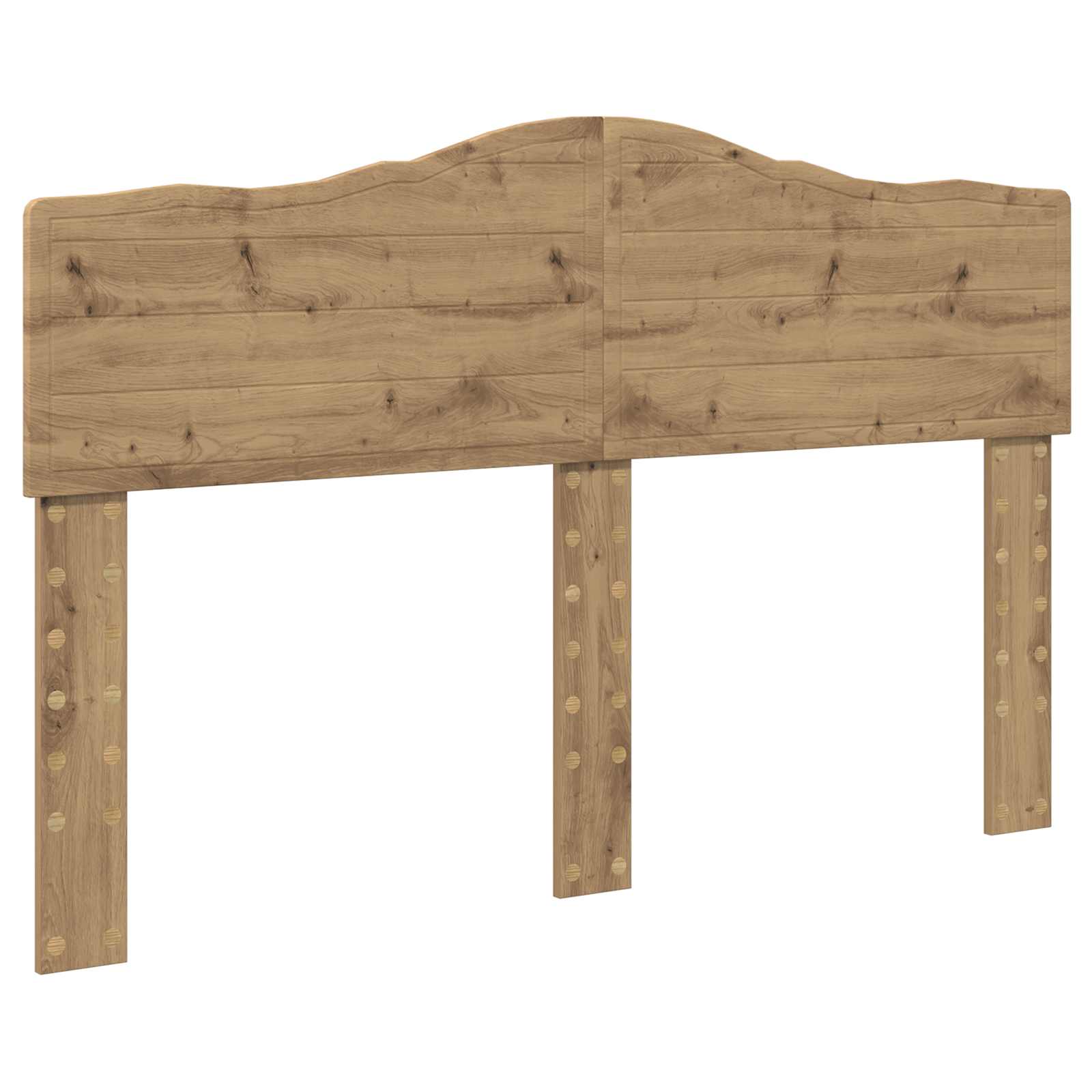 Cadre de lit chêne artisanal 150 x 200 cm en bois de pin massif - 6