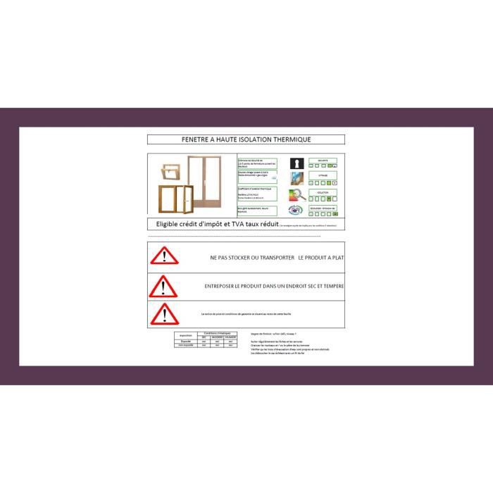 Fenetre Bois 2 Vantaux H115 X L140 Cm Côte Tableau Gd Menuiseries - 4