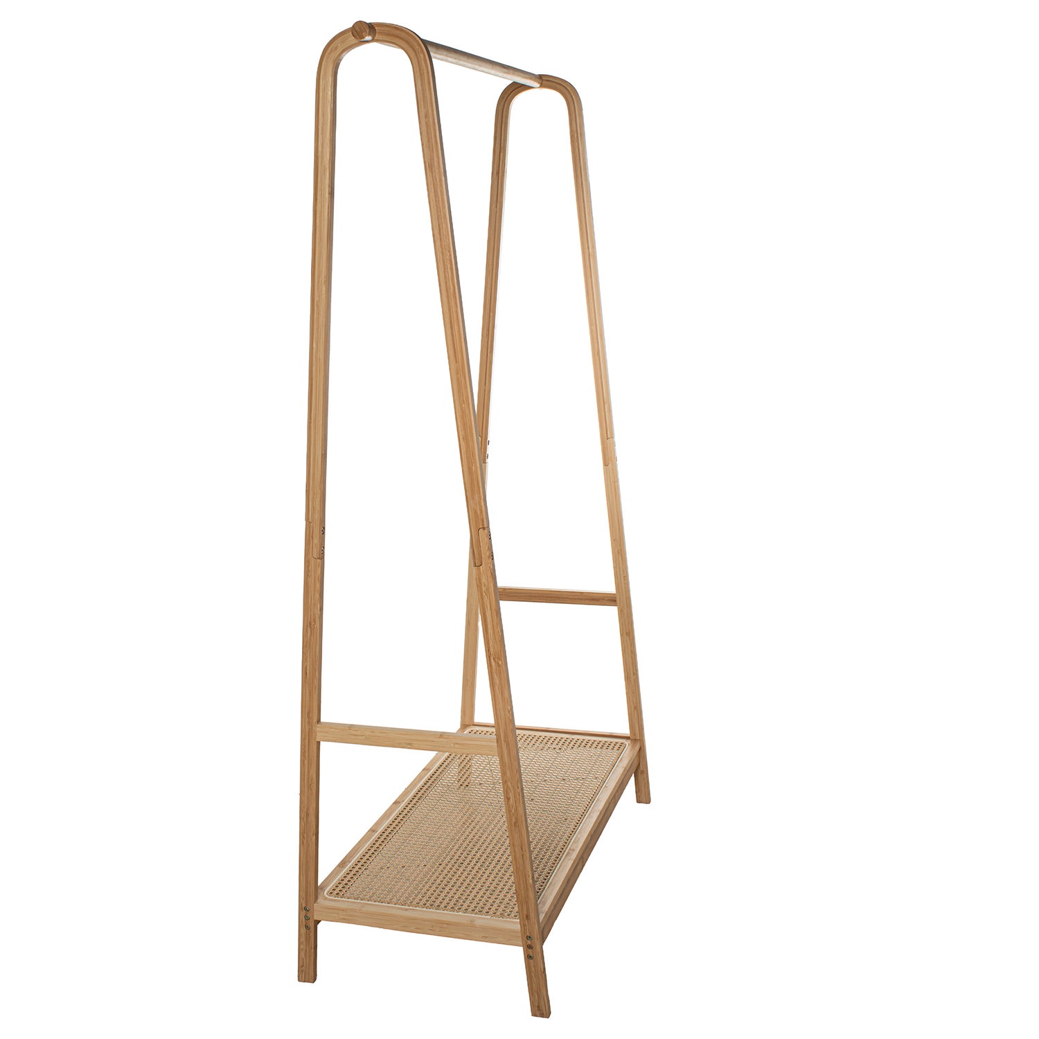 Porte-vêtements en bambou naturel - 2