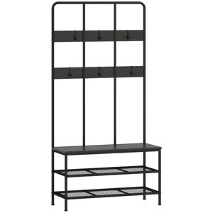 Stendibiancheria Multifunzionale Con Ruote E Fibbia Antivento, 2.0x1.4x1.8m, In Acciaio Zincato Con Ripiano Regolabile E Scarpiera, Per Balcone E Interno - 5