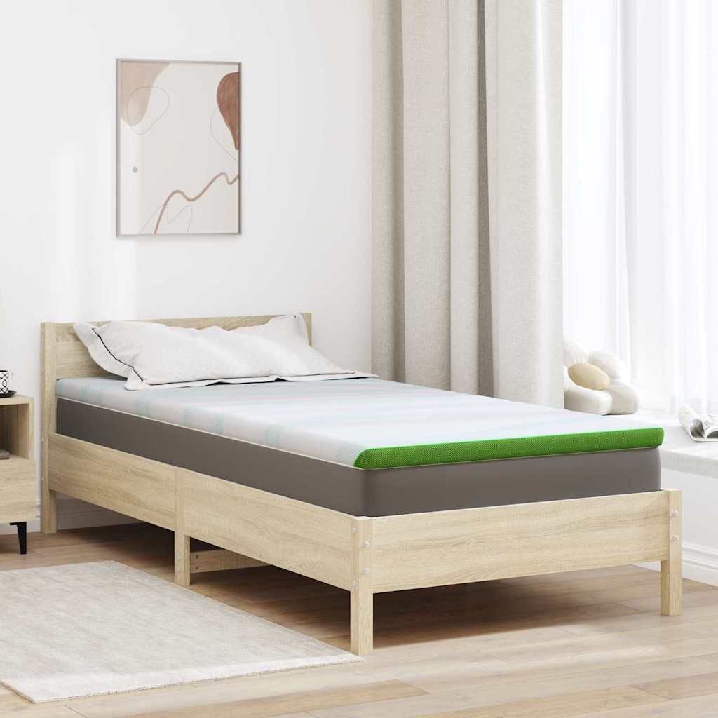 Nakładka na materac Biały i zielony 90 x 190 cm vidaXL