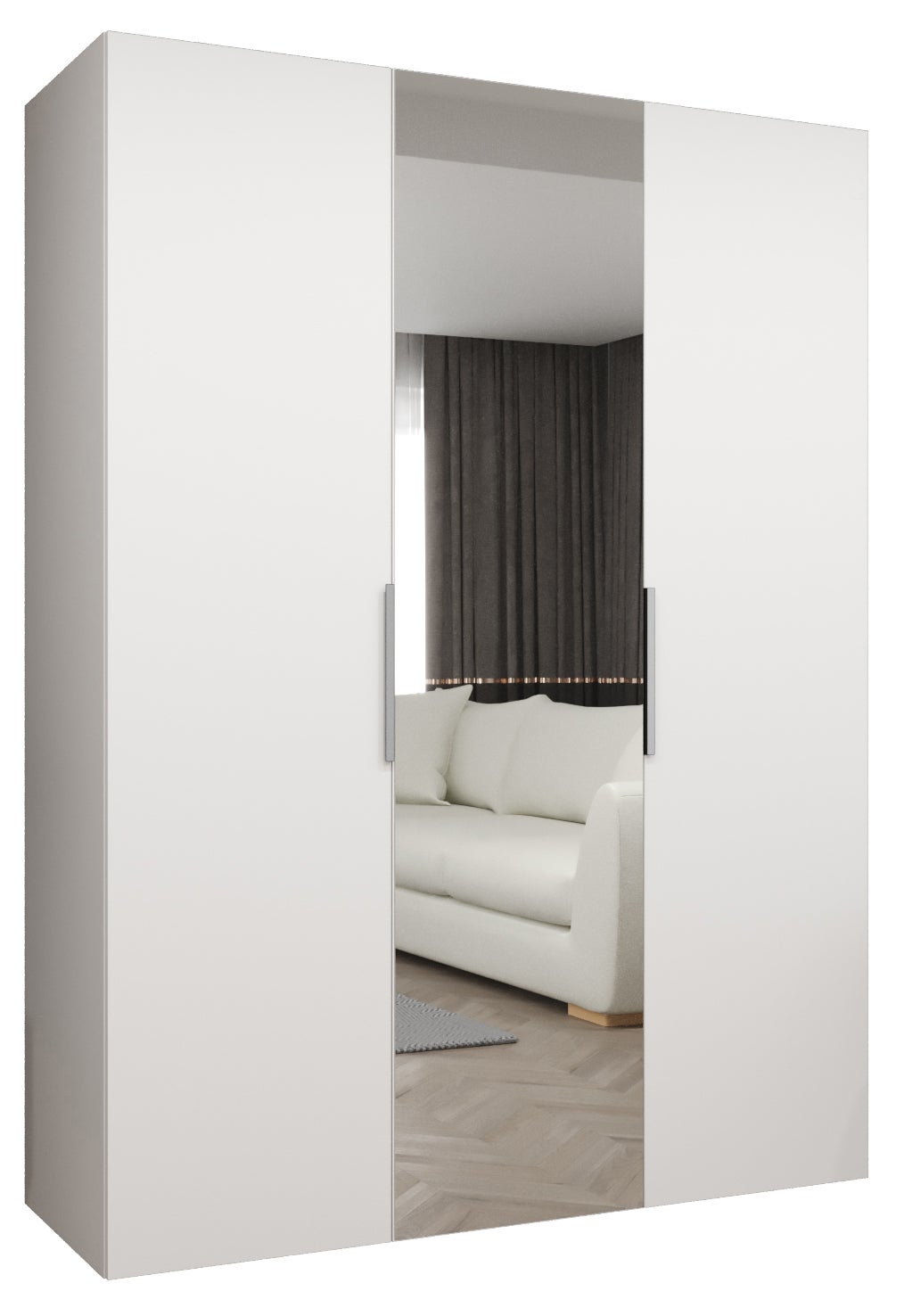 Szafa uchylna otwierana Marbella 2 150 x 52 x 202 cm biały + u. kaszmir Abiks Meble