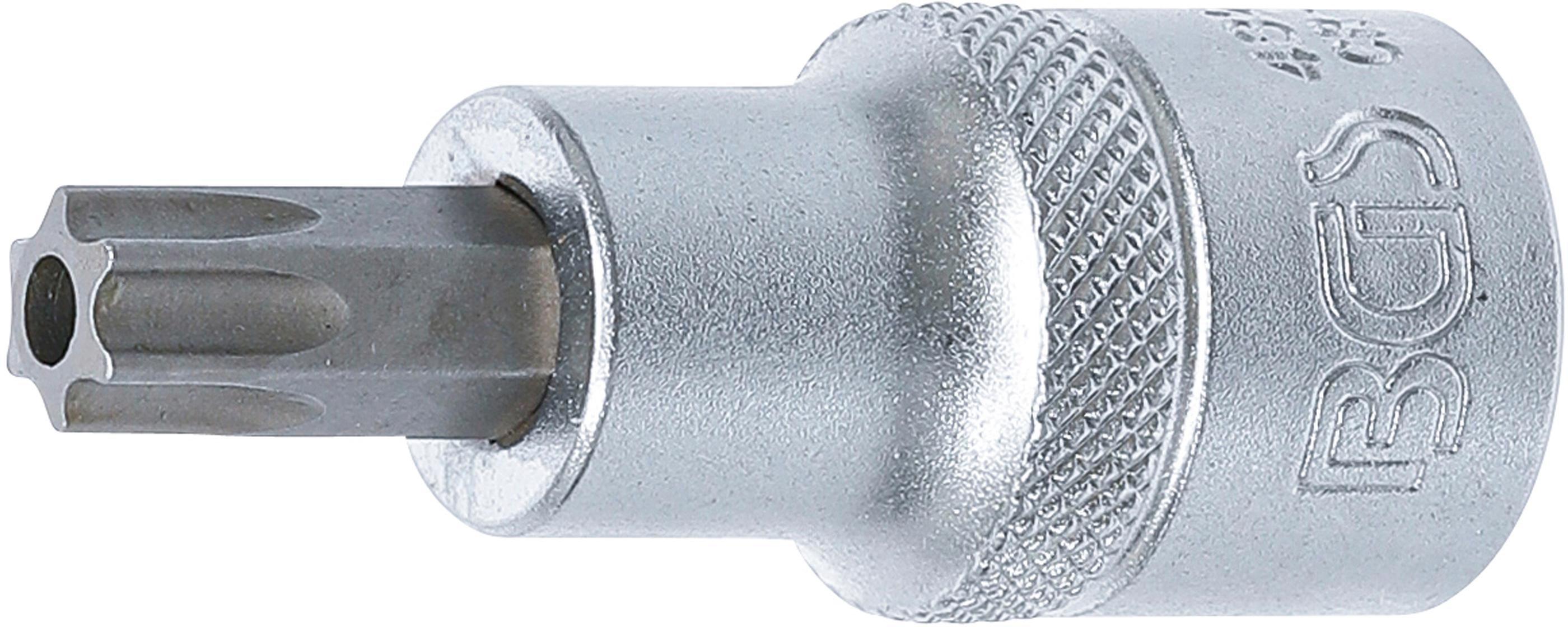 BGS Bit-Nasadka napęd kwadrat wewnętrzny 12,5 mm (1/2") profil T (do Torx) z otworem T50 - 4328