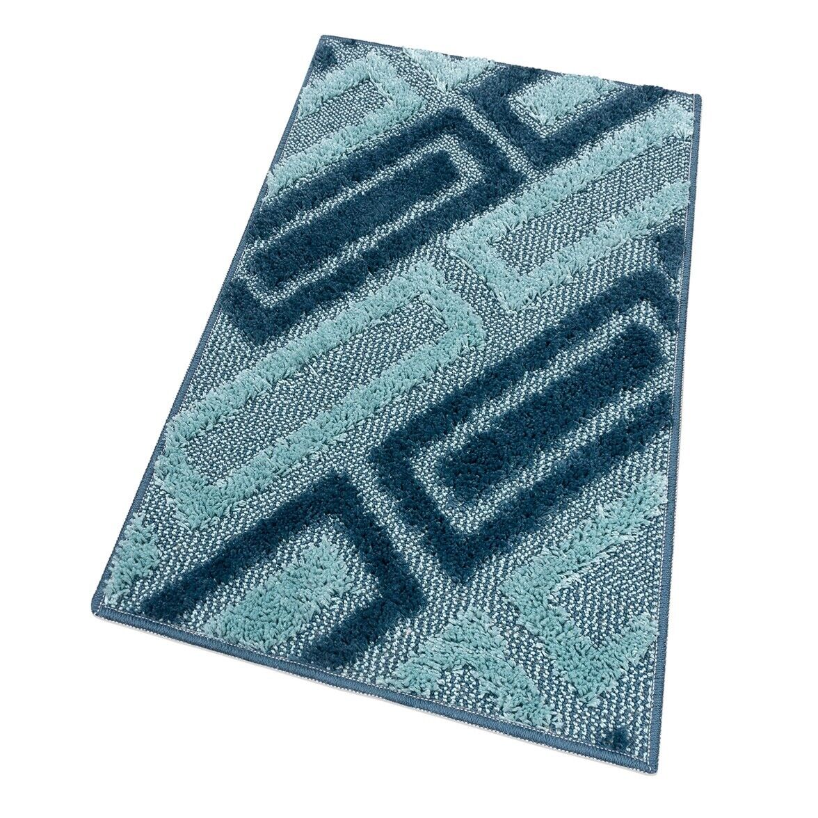 Mata łazienkowa 50x80 Cm Nowoczesny Miękki Absorbent Antypoślizgowy Zmywalny Niebieski