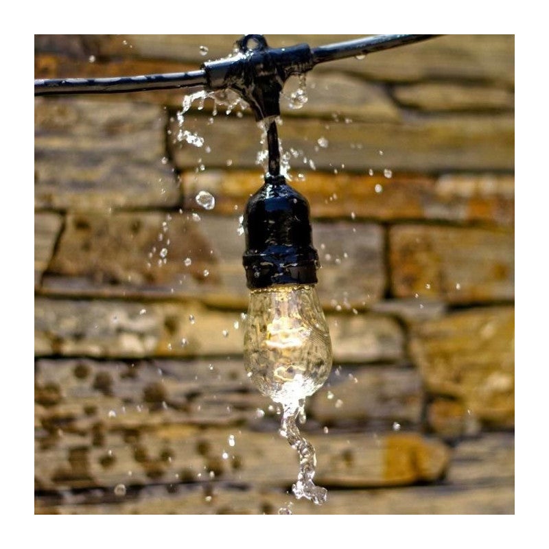 Guirlande lumineuse extérieur - LUMISKY - MAFY 20 LIGHT - 10 m - 20 ampoules a filament vintage - E27 - LED blanc chaud - 3