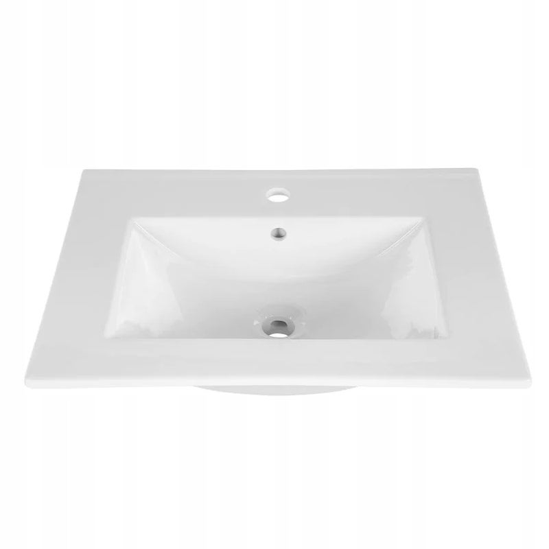 Umywalka meblowa LAVA 50 cm biały połysk wpuszczana ceramiczna