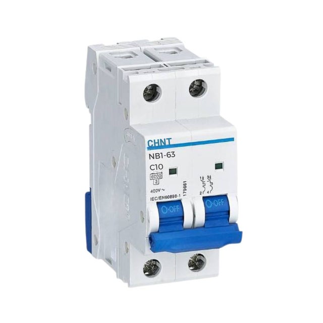 Chint nb1-63 interruttore magnetotermico 2 poli modulabile per impianti civili *** ampere : 10 ampere