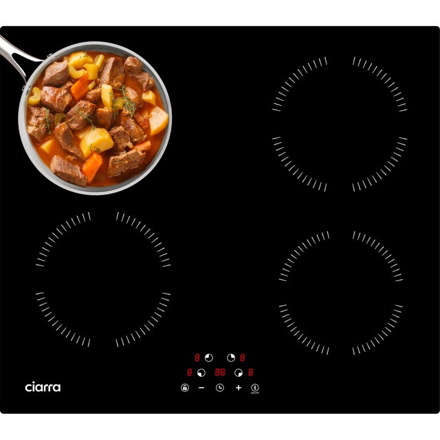 CIARRA Placa de Indução 59Cm 6000W Timer Touch Button CD4BIH-A