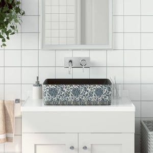 Vase Cylindrique En Céramique Rayé Bleu Roi Et Blanc - 9,5x13,5 Cm - Déco Style Méditerranée Dolce Vita