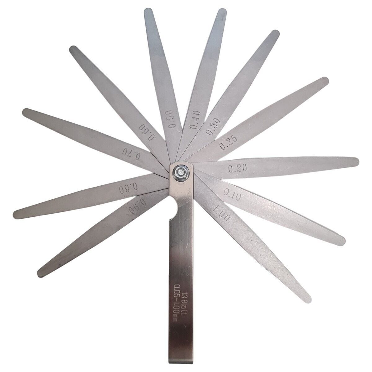 JAUGE D'ÉPAISSEUR DE PRÉCISION POUR SOUPAPE 13 LAMES DE JAUGE D ...