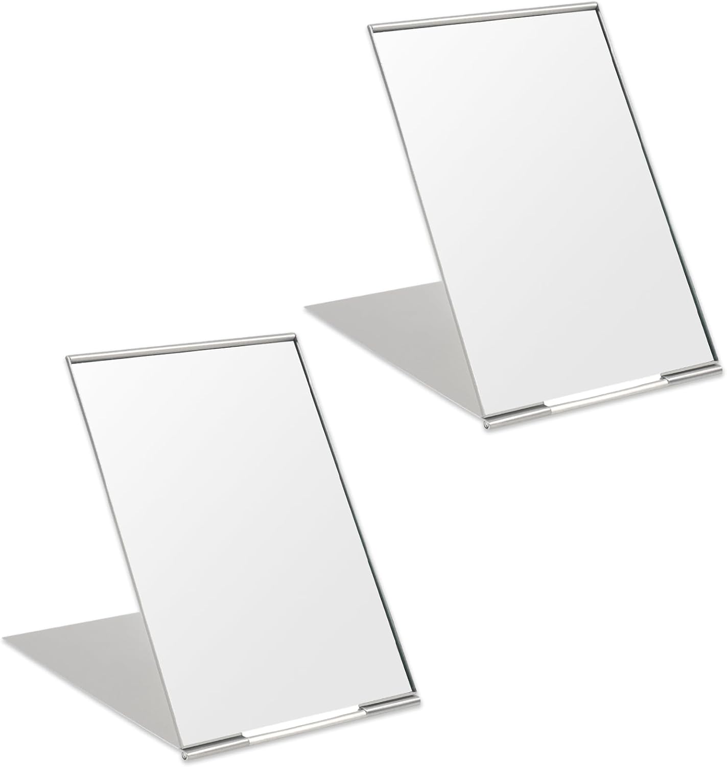 Lustro Super HD, 2 sztuki 8,5 * 5 CCM Lustro do makijażu Stołowe składane stojaki Zaprojektowane przenośne lustra stołowe Łatwe do przenoszenia Lustr