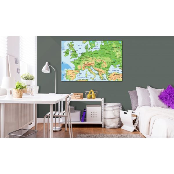 Tableau Cartes du monde Map of Europe 120x80 cm - 2