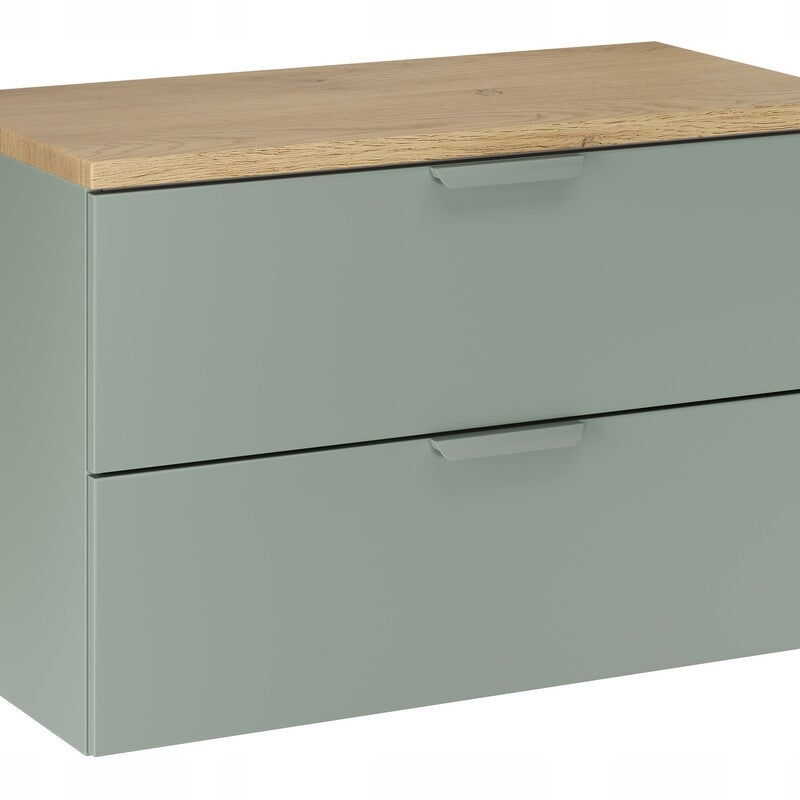 Szafka łazienkowa ASTER GREEN 80 cm zielony mat z blatem