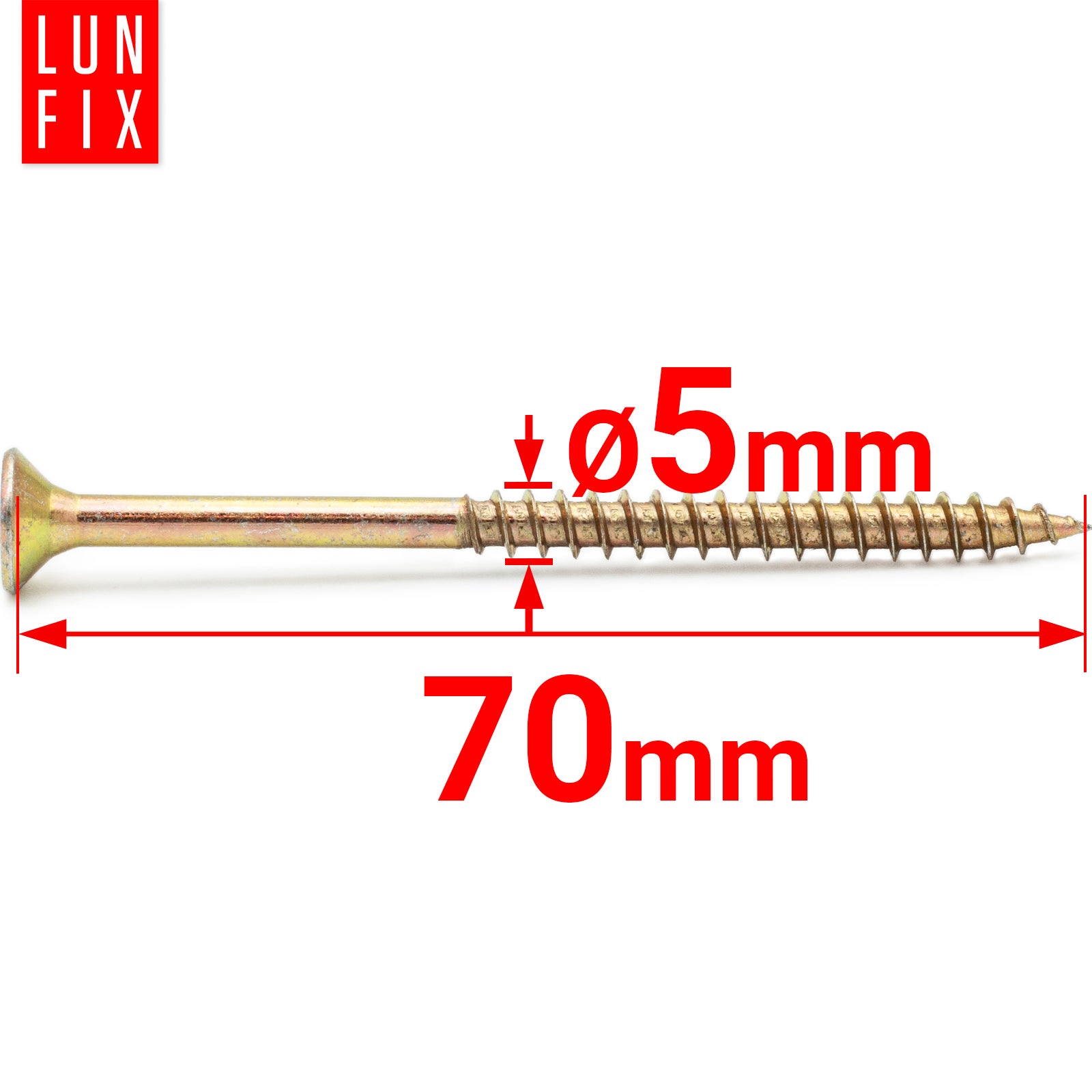 Wkręty do drewna uniwersalne 5x70mm 200szt. - 2