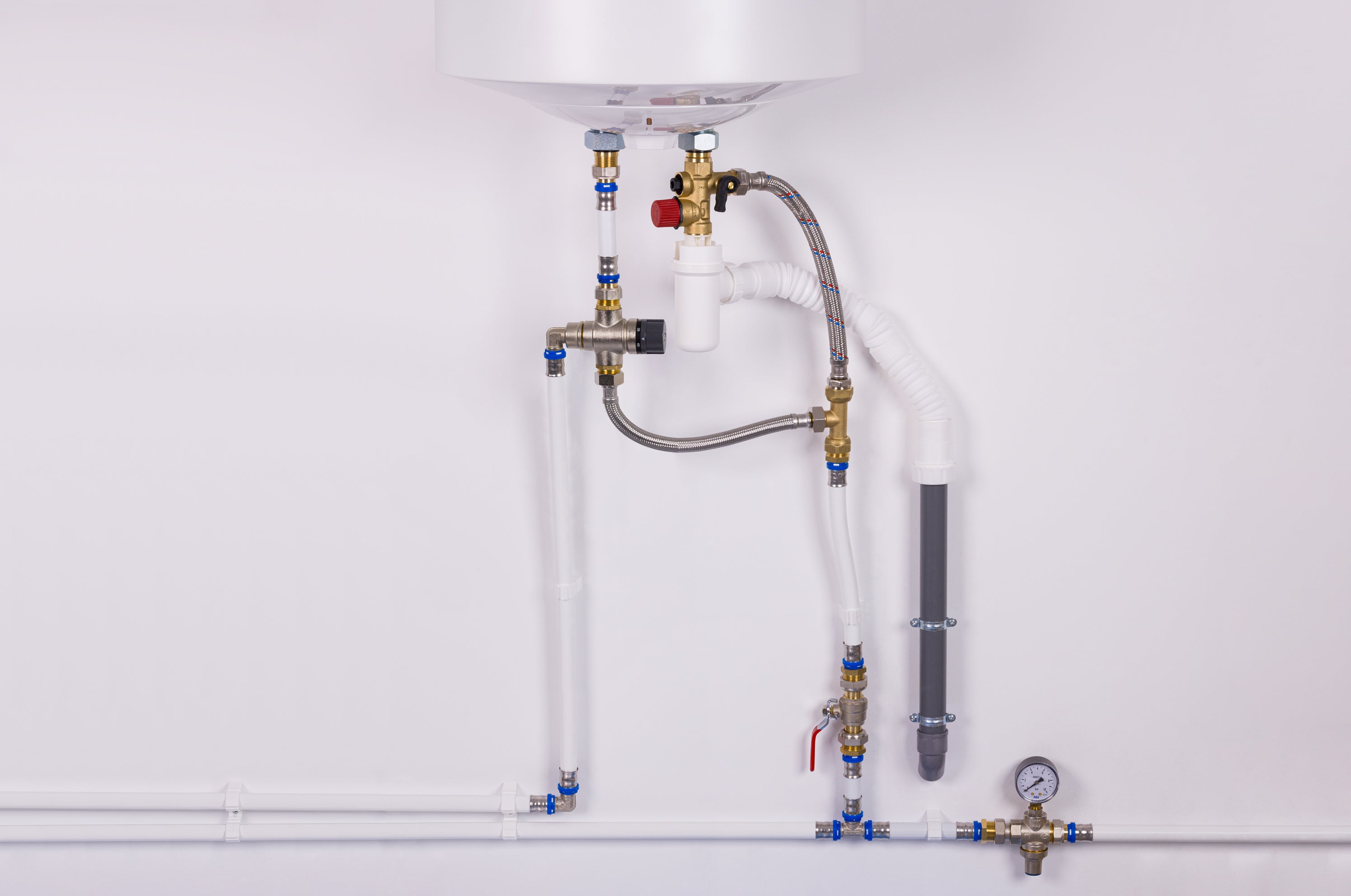 Kit complet raccordement chauffe-eau avec groupe de sécurité droit + fixations NOYON & THIEBAULT - 2