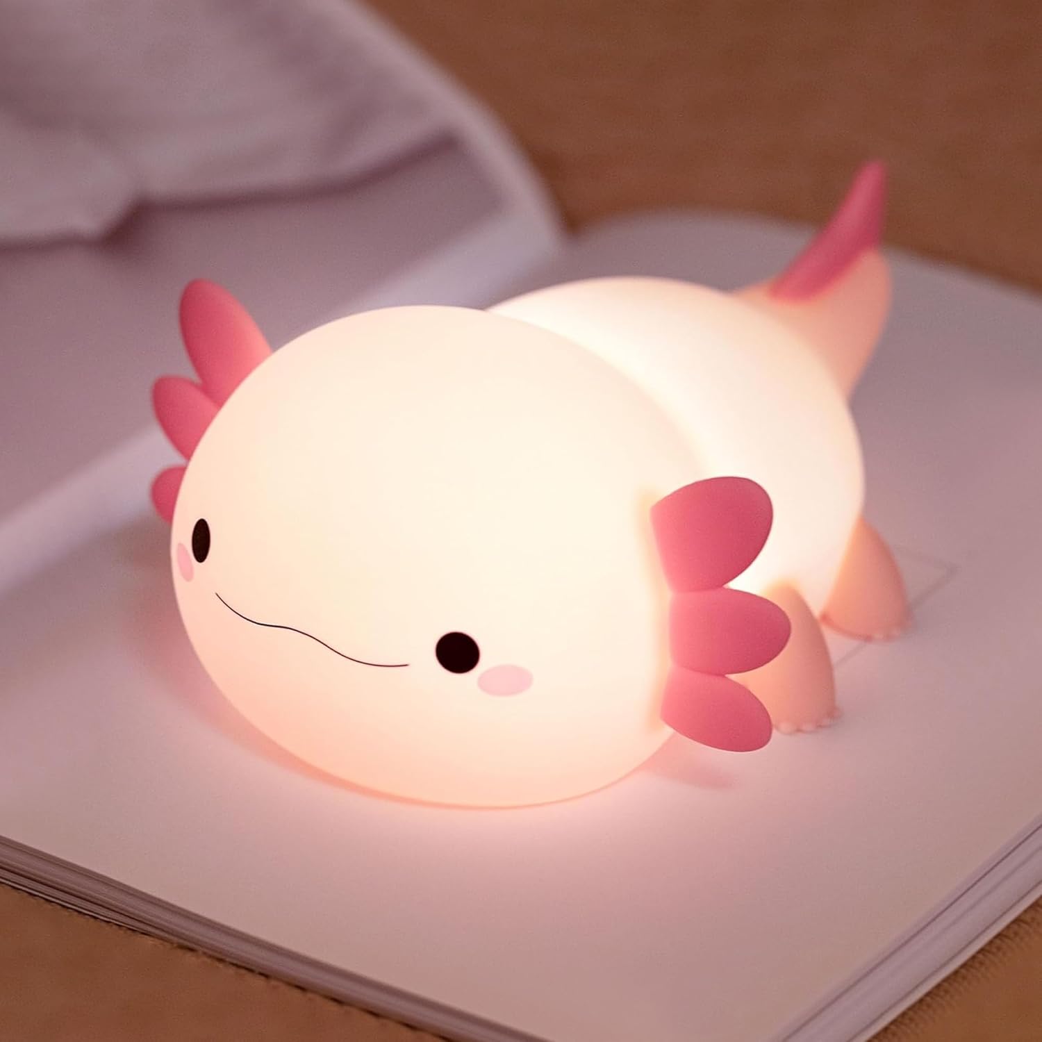 Luce notturna a forma di anatra in silicone, nuova lampada carino e
