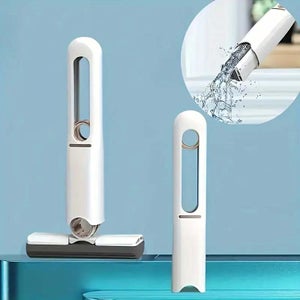 Mini Balai éponge Auto-pressant – Avec 3 Têtes De Rechange – Pour Vaisselle, Comptoir, Coins, évier – Design Compact