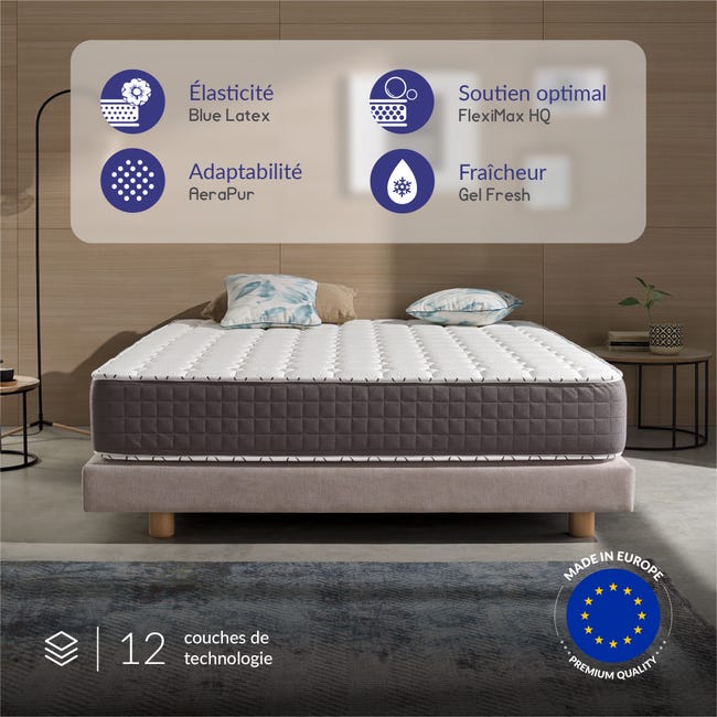 Colchón Extrafresh 80x200 cm - Espuma viscoelástica HR - Blue Latex ...