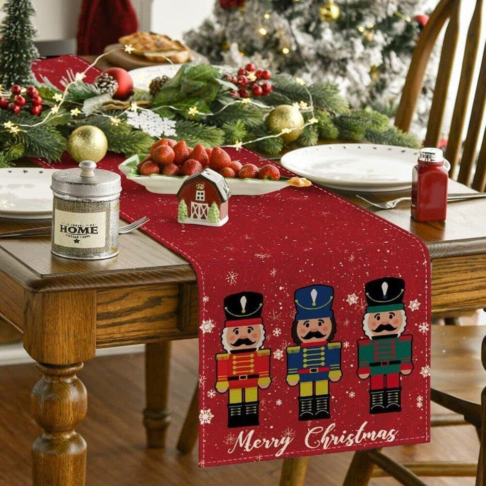 Runner da Tavola Natalizio,Decorazioni Natalizie 275x28 cm,Christmas Table Runner,Decorazione per Tavolo da Pranzo,Runner Tavola Natale Natalizi,Per