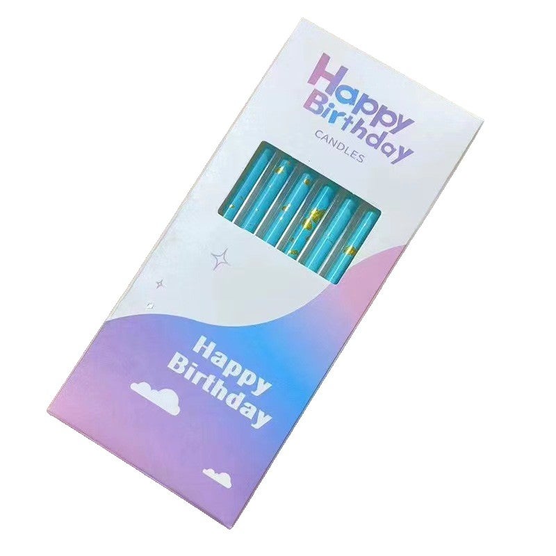 Set 6 lumanari lungi Flippy din parafina, 10 x 0,5 cm, albastre 6buc
