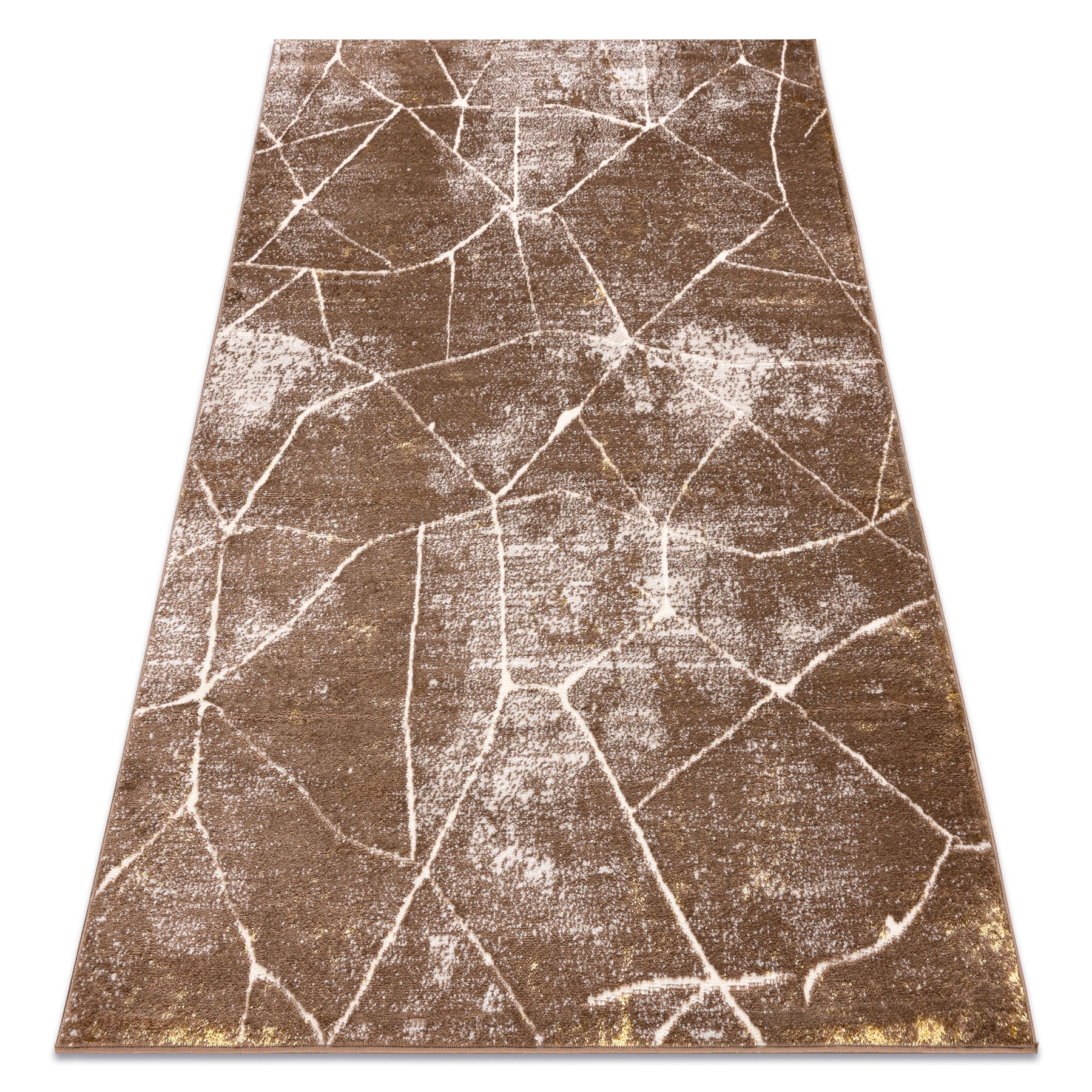 Dywan MEFE nowoczesny 2783 Marmur - Strukturalny, dwa poziomy runa ciemny beż 140x190 cm
